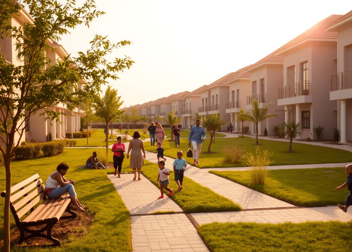 Neighbours in a completed planned community
